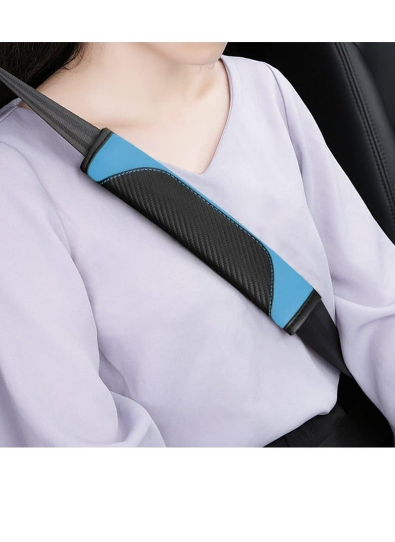 1-Pack Car Seat Belt Cover, Carbon Fiber Safety Seatbelt Shoulder Strap Covers, Breathable Leather Soft Harness Pad Protect Your Neck and Shoulder Compatible with Cars - Image 5